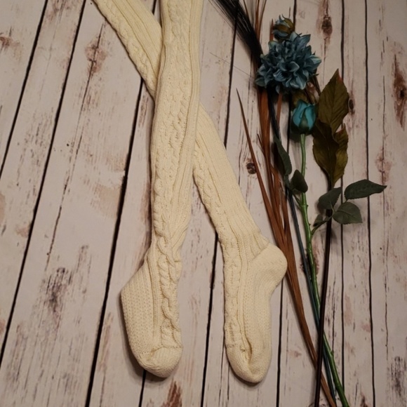 Last pair❄Cable Knit Over Knee Socks 1 size ft/mt - Picture 5 of 5